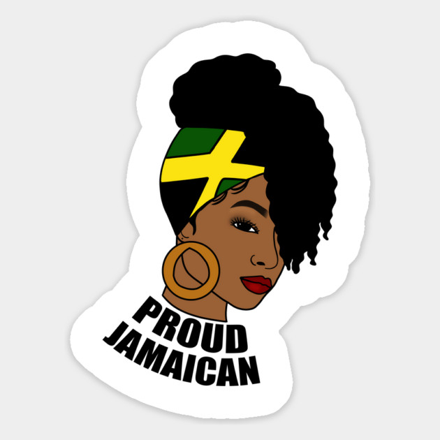 Jamaica Flag, Proud Jamaican Woman, Jamaica Flag, Afro Rasta Magnet by logiamerch
