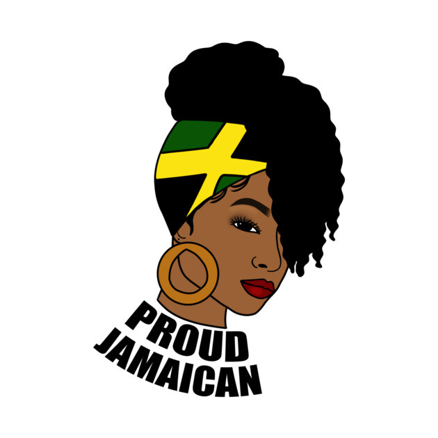 Jamaica Flag, Proud Jamaican Woman, Jamaica Flag, Afro Rasta by logiamerch