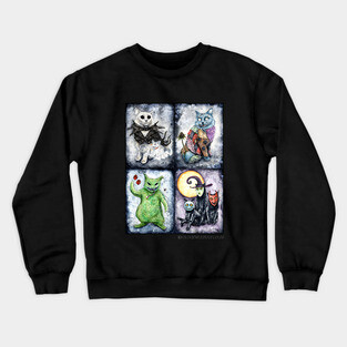 Nightmeow Before Hiss-tmas Halloween Cat Crewneck Sweatshirt