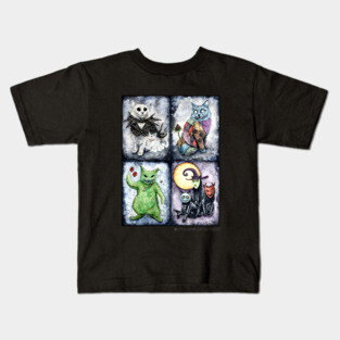 Nightmeow Before Hiss-tmas Halloween Cat Kids T-Shirt