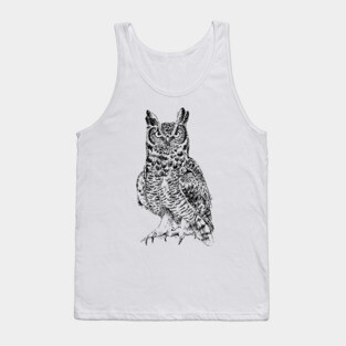 Owl Print Tank Top