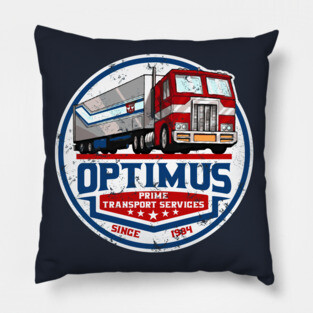 Optimus Prime Trucking Services Pillow