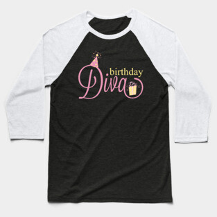 Birthday Diva Baseball T-Shirt