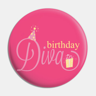 Birthday Diva Pin