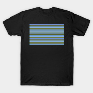 Green Palm Blue Sky of Crete Stripes for Face T-Shirt