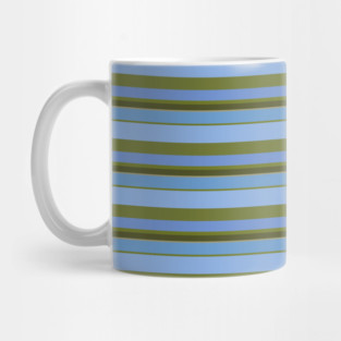 Green Palm Blue Sky of Crete Stripes for Face Mug