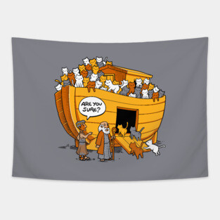 Noah's Ark Cat Tapestry