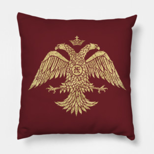Byzantine Empire Eagle - Vintage Gold Pillow