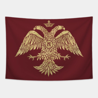 Byzantine Empire Eagle - Vintage Gold Tapestry