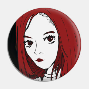 Woman portrait red hair Pin