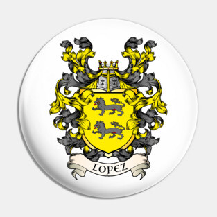 Lopez coat of arms Pin