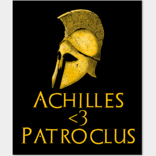 LGBT Gay Pride Ancient Greek Mythology Achilles <3 Patroclus Posters and Art