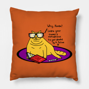 Chonk Cat Recommends a Book to Animals Pillow