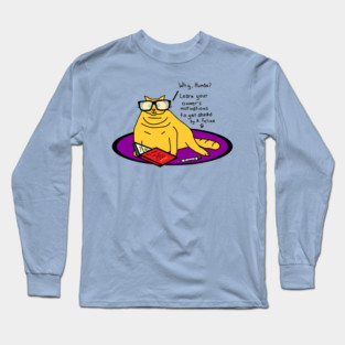Chonk Cat Recommends a Book to Animals Long Sleeve T-Shirt