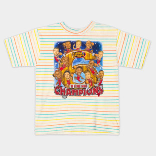 Vintage Chicago Bulls 1998 Caricature Championship Shirt Kids T-Shirt