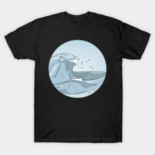 The Great Water Wave Of Kanagawa In Ocean Aesthetic Japanese T-Shirt