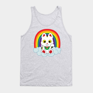 Rainbow Maneki Neko Tank Top
