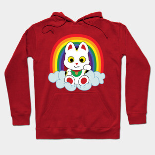 Rainbow Maneki Neko Hoodie