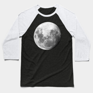 Full Moon La Luna Witchy Gothic Dark Art Baseball T-Shirt