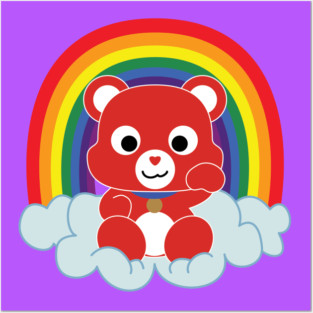 Rainbow Maneki Kuma Posters and Art
