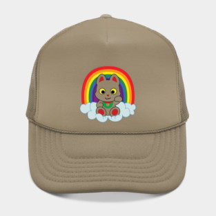 Rainbow Mankei Neko Dark Outline Hat