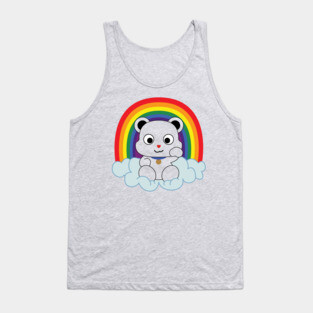 Rainbow Mankei Kuma Dark Outline Tank Top