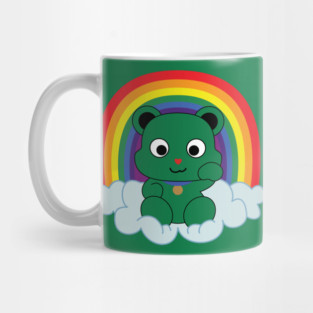 Rainbow Mankei Kuma Dark Outline Mug