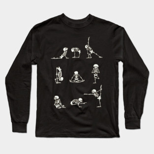 Skeleton Yoga Long Sleeve T-Shirt