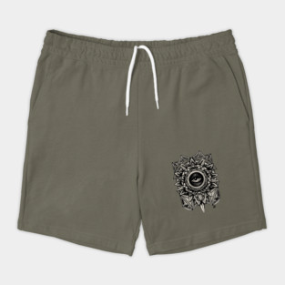Sacred Geometry Seraphim Star Mandala White Shorts