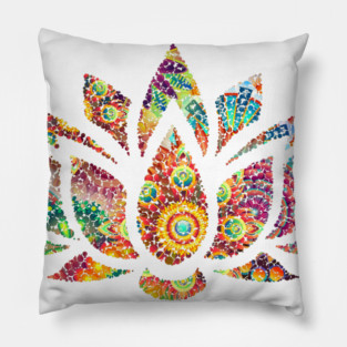Lotus tie dye Pillow