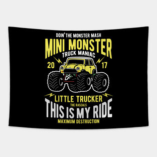 Mini Monster Truck Tapestry