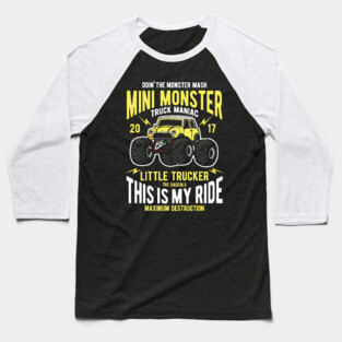 Mini Monster Truck Baseball T-Shirt