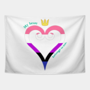 Gender Fluid Pride Heart Tapestry