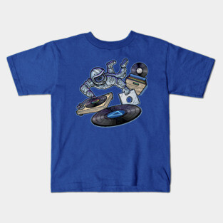 Dark Side of the Record - Audiophile Astronaut Kids T-Shirt