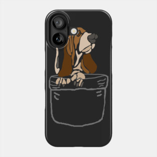 Funny Cute Basset Hound in a Pocket Phone Case