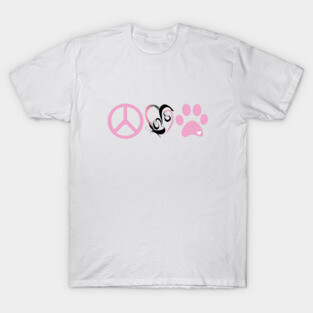Peace, Love, Animals T-Shirt