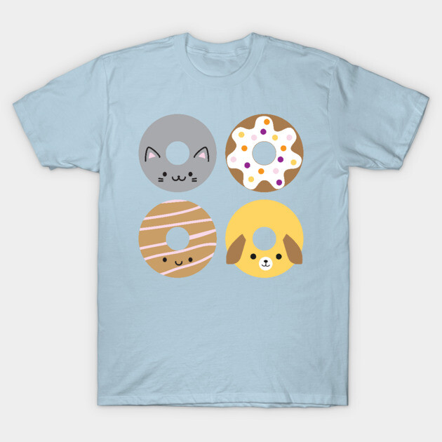 Kawaii Animal Donuts T-Shirt by marcelinesmith