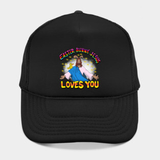 Easter bunny Jesus Loves You Hat