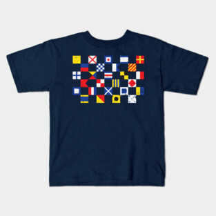 Nautical Flag Pattern Kids T-Shirt