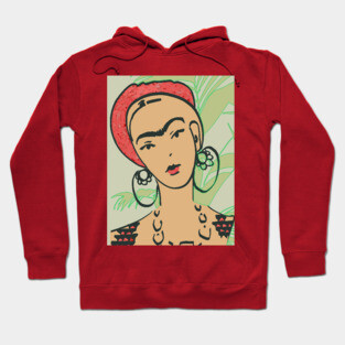 FRIDA KAHLO Mexican Feminist portrait painting Hoodie