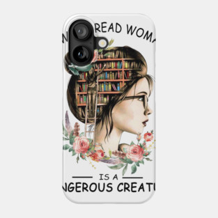 Feminist Dangerous Well-Read Woman Book Phone Case