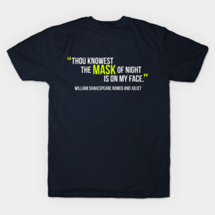 Shakespeare Quotes Mask T-Shirt