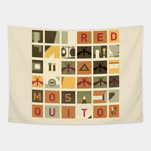 Red Mosquito Tapestry