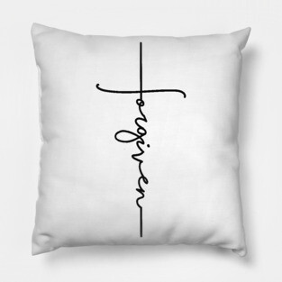 Forgiven Christian Cross Pillow