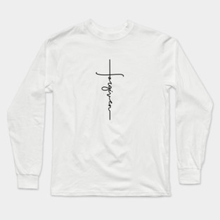 Forgiven Christian Cross Long Sleeve T-Shirt