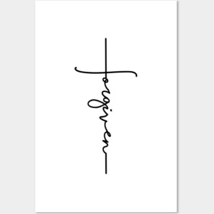 Forgiven Christian Cross Posters and Art