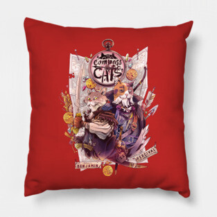 The Compass Cats Pillow