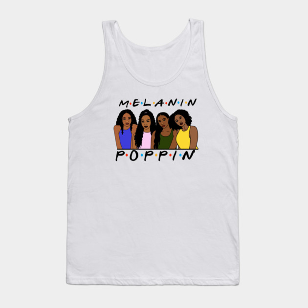Melanin Women Poppin, Afro Black Girl Magic Tank Top by logiamerch