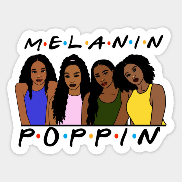 Melanin Women Poppin, Afro Black Girl Magic Sticker by logiamerch
