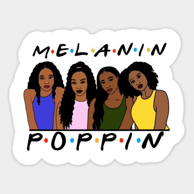 Melanin Women Poppin, Afro Black Girl Magic Magnet by logiamerch